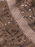 Dadizhimu And Autumn 2024 New Round Collar Retro Embroidery Weaving Mesh Wood Ear Heavy Industry Dress Dress Dress Woman
