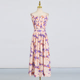 Dadizhimu Holiday Style Set 2025 Summer New Printed Corset + High Waist Pressure Skirt Half-Body Dress Two-Case