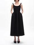 Dadizhimu Casual Style High-End Sling Dress 2025 New Sleeveless Waist Thin Design A-Character Dress Woman