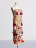 Dadizhimu Elegant Style Dress 2025 New Design Three-Dimensional Flower Embroidery Body Slimming Corset Dress Woman