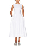 Dadizhimu Yuanfeng Waist Thin Sleeveless Dress 2025 Summer New Body-Climb Large Dress With Long Dress Dress Woman