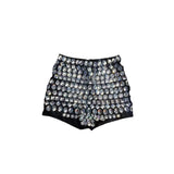 Dadizhimu Explosion Heavy Industry Gorgeous Set With Fashionable Hand-Strowsed Tight Banding Shorts Women 2024 New
