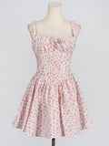 Dadizhimu Tea Break Skirt 2025 Spring New Word-In-Word Print Mini-Dressed Back To Thin Dress Woman Trend