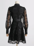 Dadizhimu Court Style Dress 2025 Spring New Embroidery Lace Niche Design Feeling Waist Thin Dress Woman