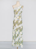 Dadizhimu Resort Wind Collar Sleeveless Dress 2025 New Embroidered Wood Ear Design Long Dress Woman