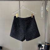 Dadizhimu Blogger Wind Black Boots Pants New Fashionable Legs Long High-Waist A-Word Small Scented Shorts Girl