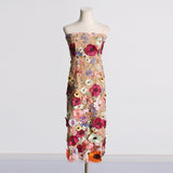 Dadizhimu Elegant Style Dress 2025 New Design Three-Dimensional Flower Embroidery Body Slimming Corset Dress Woman