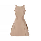 Dadizhimu Perceptual Temperament Slimming Waist Date Fluffy Dress Female New Famous Style Style Short Dress