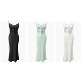 Dadizhimu Temperament Sister Aesthetic Tailoring Lace Sling Dress Design Banquet Dress Dress No