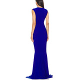 Dadizhimu Solid Color V-Neck Sleeveless Dress Woman High-End Sexy Tuxedo Fishtail Dress Long