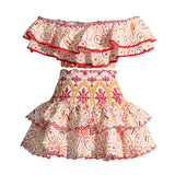 Dadizhimu Spring High-End New French Temperament Short Top High Waist Short Skirt Sexy Two-Set Suit Female Trend