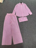 Dadizhimu Spring And Summer New Shirt + Breasts + Tight Waist Trousers Hot Three-Piece Suit Woman