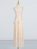 Dadizhimu Small Scented Bra Dress Dress 2025 New Niche Splicing Wooden Ear Design Long Dress Women's Summer