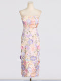 Dadizhimu Elegant Style Dress 2025 New Design Three-Dimensional Flower Embroidery Body Slimming Corset Dress Woman