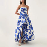 Dadizhimu Corset Dress 2025 Summer New Waist Thin Fashion Sexy Open Sleeveless Long Dress