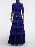 Dadizhimu 2025 New French Retro Heavy Industry Embroidery High-Rise Lanky Dress Women's Evening Dress Dress