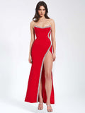 Dadizhimu Industry Temperament Show The Figure Fish Bone Set With A Chest To Wrap The Waist Splicing Bag Fish Tail Dress Open The Bandage Dress Skirt