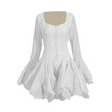 Dadizhimu Famous Short Group 2025 New Fashion Niche Splicing Mesh Folds High-End Feel Dress Women's Summer