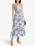 Dadizhimu Holiday Style Set 2025 Summer New Printed Corset + High Waist Pressure Skirt Half-Body Dress Two-Case