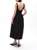 Dadizhimu Casual Style High-End Sling Dress 2025 New Sleeveless Waist Thin Design A-Character Dress Woman