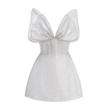 Dadizhimu Temperament Retro Minimalist Decorative Three-Dimensional Wing Dress High Sense Light Luxury Slingant Party Dress