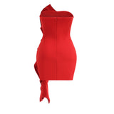 Dadizhimu Sexy Braided Small Dress Short Dress High-End Women's Decorative Glided Ribbon Dress