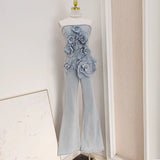 Dadizhimu Spring Station Sleb Of Fashionable Temperament Three-Dimensional Flowers Washing Water To Make Old Micro-Rare Waist Slime-Smeared Braided Skirts