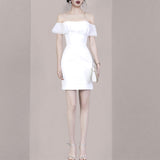 Dadizhimu Design-Sense Age-Old-Down Bag Ass 2024 Summer Dress New Female White Side Lotus Leaf-Side Dress