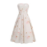 Dadizhimu Fashion Rope Dress 2025 Spring New High-End Smeared Thumped Flower Dress Dress Woman Trend