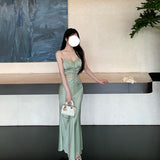 Dadizhimu Temperament Sister Aesthetic Tailoring Lace Sling Dress Design Banquet Dress Dress No