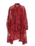 Dadizhimu Beauty Tea Break Dress 2025 Spring New Hollow Lace Loose Swing Long Sleeve Ribbon Dress Dress Woman