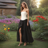 Dadizhimu Break French Beautiful Dress 2025 Spring New Breast-Skinny Folding Open Fork Dress Dress Woman