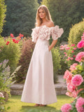 Dadizhimu Famous Style Dress 2025 Spring New Fashion Collar Flowers Splicing High-End Feel Dress Woman