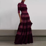 Dadizhimu 2025 New French Retro Heavy Industry Embroidery High-Rise Lanky Dress Women's Evening Dress Dress