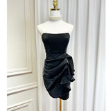 Dadizhimu Design Three-Dimensional Fish Bone Thoracic Body To Close The Waist Irregular Folded Skirt Open Fork And Hip Dress Skirt