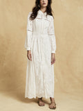 Dadizhimu High-End Dress Women 2025 Summer New Temperament Elegant Single-Drenage Hollow Embroidery Dress