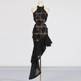 Dadizhimu Banquet Dress Dress 2025 Spring New Famous Embroidered Lotus Leaves Side Of The Body-Cuffed Dress Woman Trendy