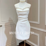 Dadizhimu Heavy Industry Pearl Diamond Sling Skirt Showing Thin Temperament Dress Sexy Waist Party Skirt