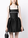 Dadizhimu Show High-End Short Dress 2025 Summer New Hand-Made Seam Sleeveless Sleeveless Thin Temperament Dress
