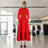 Dadizhimu Temperament Elegant Wind 2025 Spring New Fashion Splicing Three-Dimensional Roses To Thin Dress Women
