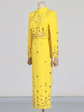 Dadizhimu Famous Yuanfeng 2025 Spring New Nail Beads Drilled Short Top High-Waisted Hip Skirt Suit Woman