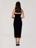 Dadizhimu Female Fashionable Elegant Temperament Thin Banded Skirt Stender Stender Heavy Industry Elegant Dress