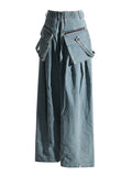 Dadizhimu 2025 New Water Washing Old Design Multi-Pocket Decoration Loose-Legged Trousers Workboys Denim Trousers