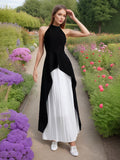 Dadizhimu 2025 Temperament Commute Sleeveless Irregular Top + Folded Skirt Two-Piece Suit Female Tide