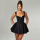 Dadizhimu Women's New Lace Splicing Babes Sling Skirt Body-Dexed Dress Girl Ballet Ponpon Small Dress