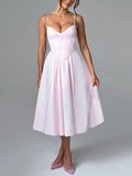 Dadizhimu Suspension Dress 2025 New Corset Thin Breastless Sleeveless Temperament In The Color Of The Long Dress Woman