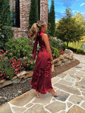Dadizhimu Three-Dimensional Flower A-Shaped Dress 2025 Spring And Summer New Splicing Collar High-End Thin Dress Woman