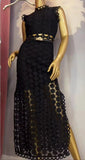 Dadizhimu Sexy Hollow Water-Soluble Flower Body Sleeveless Fork Short-Sleeved Dress Long Dress New Spring And Summer