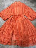 Dadizhimu And Leisure Style Dress 2025 New Heavy Industry Embroidery Single Buckle Lace Dress Woman