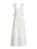 Dadizhimu Famous Style Dress 2025 Spring New High-End Heavy Industry Splicing Flowers Hanging Long Skirt Girl Tide